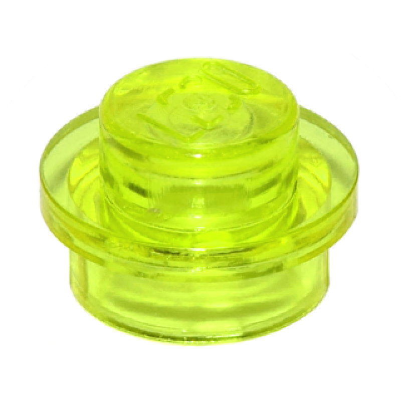 Plaat, Rond 1x1 Trans Neon Green
